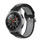 สายรัดข้อมือซิลิโคนกีฬาสองสีแบบสากล สำหรับ Samsung Galaxy Watch 46mm / Gear S3, สำหรับ Huawei Watch GT2 / Honor Magic Watch 2 46mm