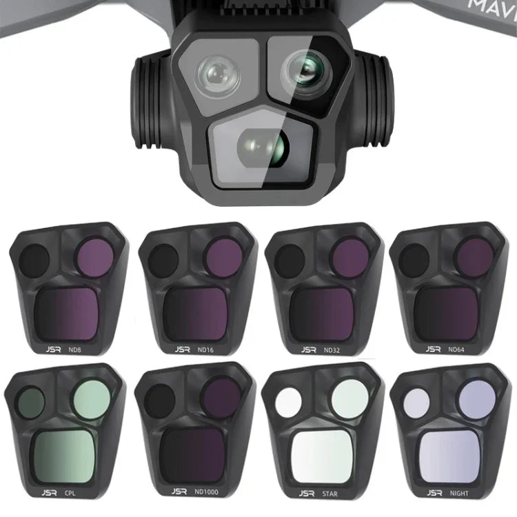 ฟิลเตอร์เลนส์ JSR GB 8 in 1 CPL ND8 ND16 ND32 ND64 STAR ND1000 NIGHT, 8 in 1 สำหรับ DJI Mavic 3 Pro