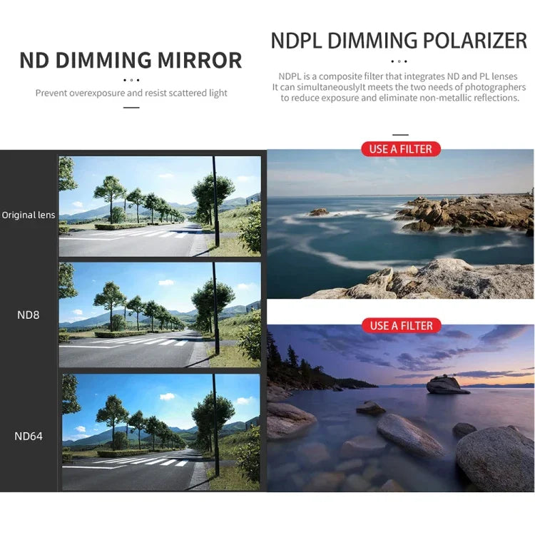 ฟิลเตอร์เลนส์ JSR GB 8 in 1 CPL ND8 ND16 ND32 ND64 STAR ND1000 NIGHT, 8 in 1 สำหรับ DJI Mavic 3 Pro