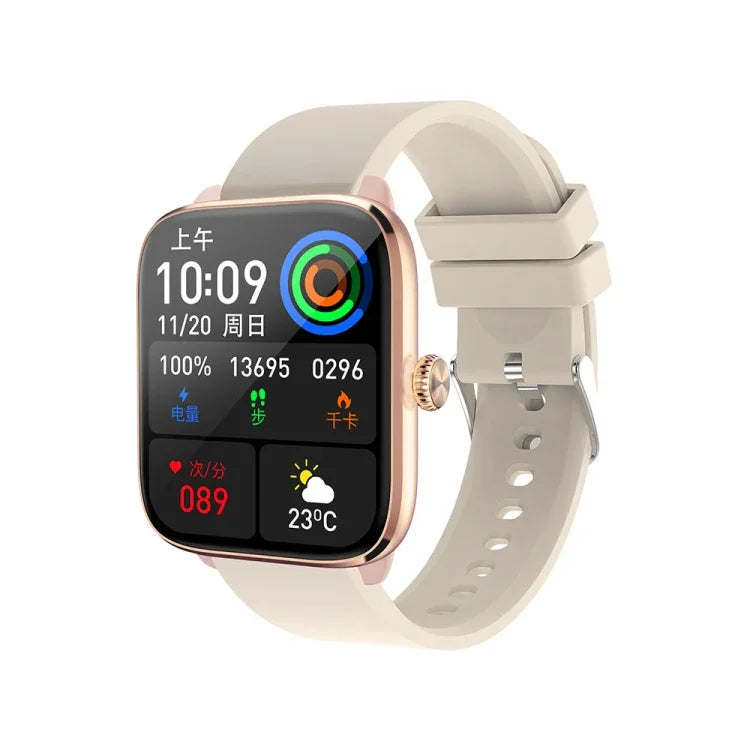 นาฬิกาอัจฉริยะหน้าจอ 1.96 นิ้ว กันน้ำ IP67 สายซิลิโคน รองรับการโทรบลูทูธโหมดคู่ / ตรวจวัดอัตราการเต้นหัวใจ