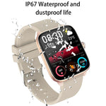 นาฬิกาอัจฉริยะหน้าจอ 1.96 นิ้ว กันน้ำ IP67 สายซิลิโคน รองรับการโทรบลูทูธโหมดคู่ / ตรวจวัดอัตราการเต้นหัวใจ