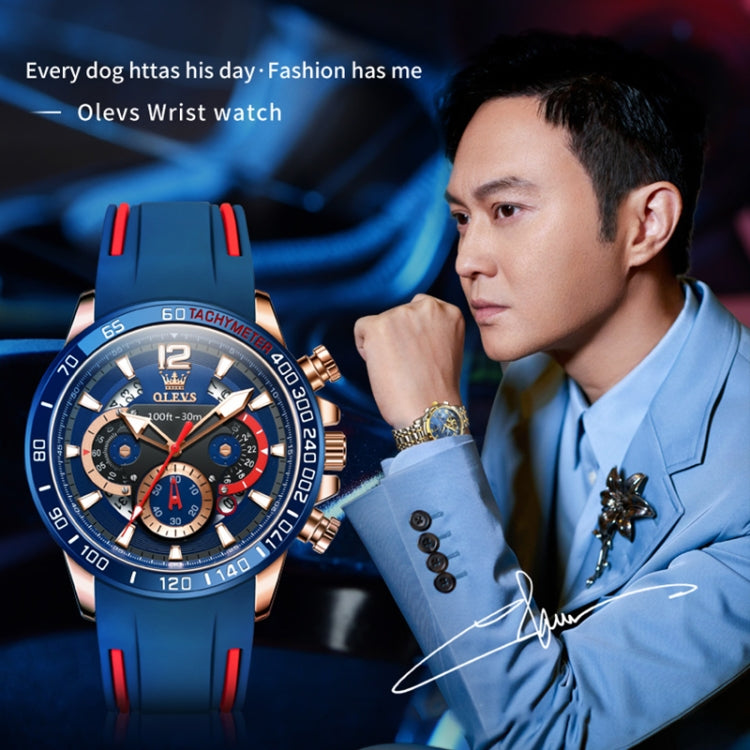 นาฬิกากีฬาแบบมัลติฟังก์ชันกันน้ำสำหรับผู้ชาย OLEVS 9936