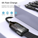 สายชาร์จ USB 1.2m 4A เป็น Dual Type-C + Dual 8 Pin รุ่น YESIDO CA111