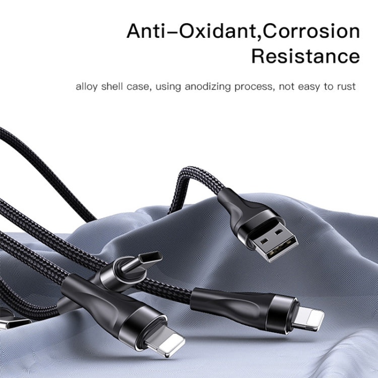 สายชาร์จ USB 1.2m 4A เป็น Dual Type-C + Dual 8 Pin รุ่น YESIDO CA111