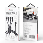 สายชาร์จ USB 1.2m 4A เป็น Dual Type-C + Dual 8 Pin รุ่น YESIDO CA111