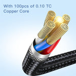 YESIDO CA107 สายชาร์จ 1.2m 2.4A USB-C / Type-C เป็น 8 Pin OD0.6, CA107