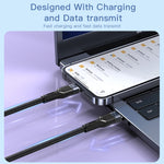 YESIDO CA107 สายชาร์จ 1.2m 2.4A USB-C / Type-C เป็น 8 Pin OD0.6, CA107