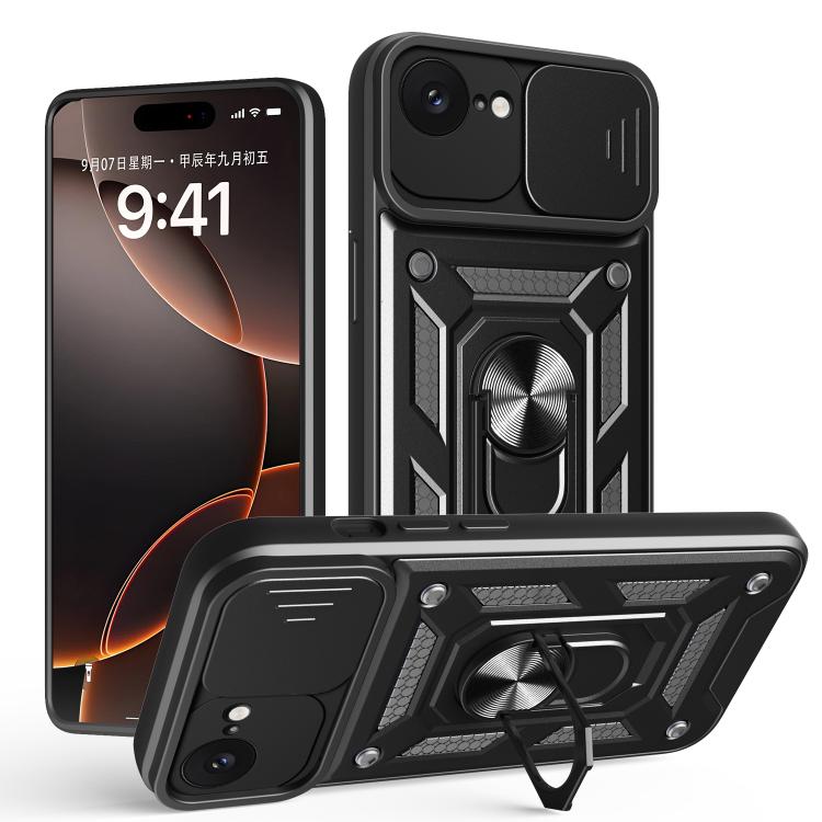 เคสโทรศัพท์ TPU+PC ดีไซน์ฝาปิดกล้องเลื่อน สำหรับ iPhone 17e / 16e, iPhone 17 Pro Max, iPhone 17 Pro, iPhone 17, iPhone Air, iPhone 16 Pro Max