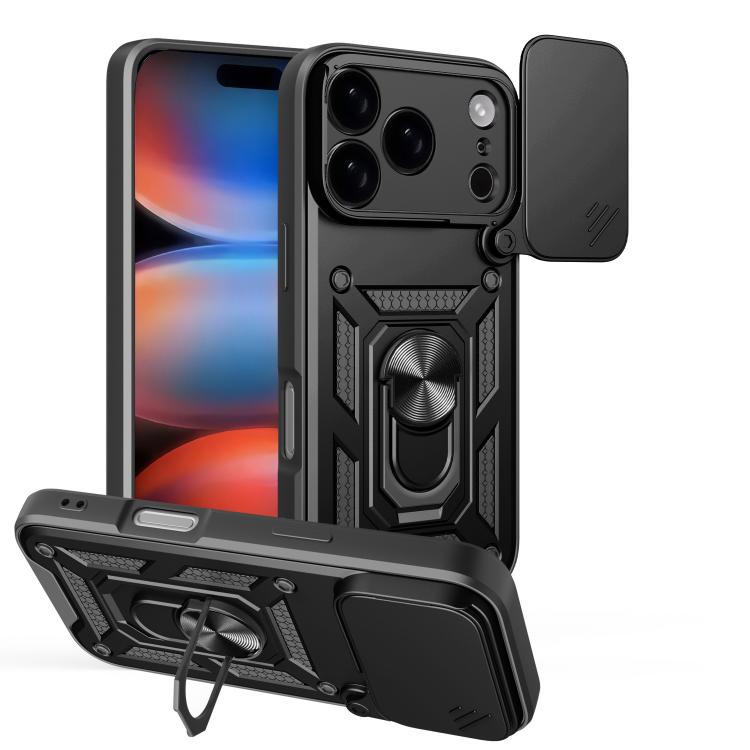 เคสโทรศัพท์ TPU+PC ดีไซน์ฝาปิดกล้องเลื่อน สำหรับ iPhone 17e / 16e, iPhone 17 Pro Max, iPhone 17 Pro, iPhone 17, iPhone Air, iPhone 16 Pro Max