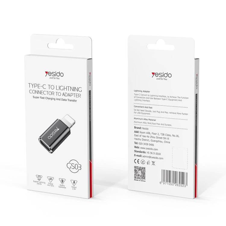 อะแดปเตอร์ชาร์จ Yesido GS03 จาก 8 Pin เป็น Type-C