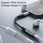 สายแปลงอะแดปเตอร์เสียง Yesido YAU37 8 พิน เป็น 3.5mm ตัวเมีย, YAU37