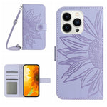 เคสโทรศัพท์หนังพับลายดอกทานตะวัน Skin Feel พร้อมสายคล้อง สำหรับ iPhone Air, สำหรับ iPhone 16 Pro Max, สำหรับ iPhone 16 Pro, สำหรับ iPhone 16 Plus
