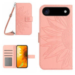 เคสโทรศัพท์หนังพับลายดอกทานตะวัน Skin Feel พร้อมสายคล้อง สำหรับ iPhone Air, สำหรับ iPhone 16 Pro Max, สำหรับ iPhone 16 Pro, สำหรับ iPhone 16 Plus