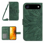 เคสโทรศัพท์หนังพับลายดอกทานตะวัน Skin Feel พร้อมสายคล้อง สำหรับ iPhone Air, สำหรับ iPhone 16 Pro Max, สำหรับ iPhone 16 Pro, สำหรับ iPhone 16 Plus