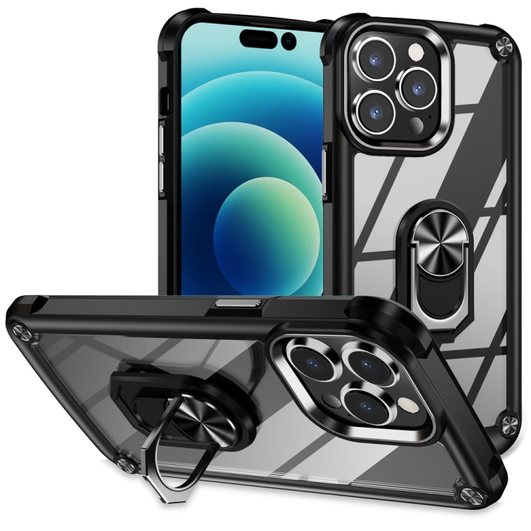 เคสโทรศัพท์ป้องกันเลนส์ TPU + PC พร้อมที่จับแหวน สำหรับ iPhone 17e / 16e, สำหรับ iPhone 17 Pro Max, สำหรับ iPhone 17, สำหรับ iPhone Air, สำหรับ iPhone 16 Pro Max, สำหรับ iPhone 16 Pro, สำหรับ iPhone 16 Plus, สำหรับ iPhone 16, สำหรับ iPhone 15 Pro Max