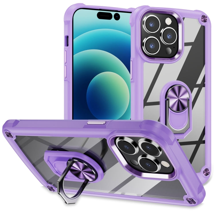 เคสโทรศัพท์ป้องกันเลนส์ TPU + PC พร้อมที่จับแหวน สำหรับ iPhone 17e / 16e, สำหรับ iPhone 17 Pro Max, สำหรับ iPhone 17, สำหรับ iPhone Air, สำหรับ iPhone 16 Pro Max, สำหรับ iPhone 16 Pro, สำหรับ iPhone 16 Plus, สำหรับ iPhone 16, สำหรับ iPhone 15 Pro Max