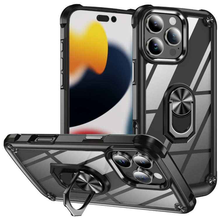 เคสโทรศัพท์ป้องกันเลนส์ TPU + PC พร้อมที่จับแหวน สำหรับ iPhone 17e / 16e, สำหรับ iPhone 17 Pro Max, สำหรับ iPhone 17, สำหรับ iPhone Air, สำหรับ iPhone 16 Pro Max, สำหรับ iPhone 16 Pro, สำหรับ iPhone 16 Plus, สำหรับ iPhone 16, สำหรับ iPhone 15 Pro Max