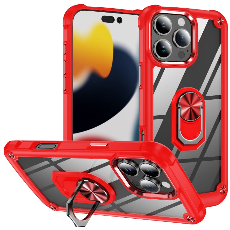 เคสโทรศัพท์ป้องกันเลนส์ TPU + PC พร้อมที่จับแหวน สำหรับ iPhone 17e / 16e, สำหรับ iPhone 17 Pro Max, สำหรับ iPhone 17, สำหรับ iPhone Air, สำหรับ iPhone 16 Pro Max, สำหรับ iPhone 16 Pro, สำหรับ iPhone 16 Plus, สำหรับ iPhone 16, สำหรับ iPhone 15 Pro Max