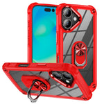 เคสโทรศัพท์ป้องกันเลนส์ TPU + PC พร้อมที่จับแหวน สำหรับ iPhone 17e / 16e, สำหรับ iPhone 17 Pro Max, สำหรับ iPhone 17, สำหรับ iPhone Air, สำหรับ iPhone 16 Pro Max, สำหรับ iPhone 16 Pro, สำหรับ iPhone 16 Plus, สำหรับ iPhone 16, สำหรับ iPhone 15 Pro Max
