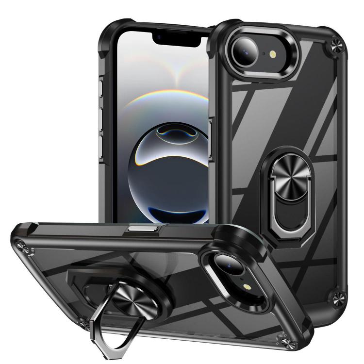 เคสโทรศัพท์ป้องกันเลนส์ TPU + PC พร้อมที่จับแหวน สำหรับ iPhone 17e / 16e, สำหรับ iPhone 17 Pro Max, สำหรับ iPhone 17, สำหรับ iPhone Air, สำหรับ iPhone 16 Pro Max, สำหรับ iPhone 16 Pro, สำหรับ iPhone 16 Plus, สำหรับ iPhone 16, สำหรับ iPhone 15 Pro Max