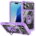 เคสโทรศัพท์ป้องกันเลนส์ TPU + PC พร้อมที่จับแหวน สำหรับ iPhone 17e / 16e, สำหรับ iPhone 17 Pro Max, สำหรับ iPhone 17, สำหรับ iPhone Air, สำหรับ iPhone 16 Pro Max, สำหรับ iPhone 16 Pro, สำหรับ iPhone 16 Plus, สำหรับ iPhone 16, สำหรับ iPhone 15 Pro Max