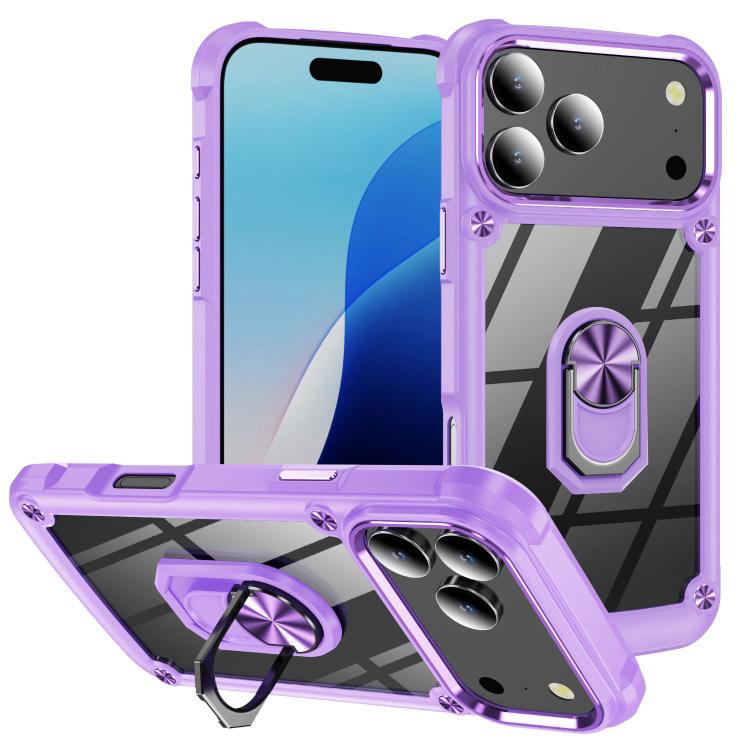 เคสโทรศัพท์ป้องกันเลนส์ TPU + PC พร้อมที่จับแหวน สำหรับ iPhone 17e / 16e, สำหรับ iPhone 17 Pro Max, สำหรับ iPhone 17, สำหรับ iPhone Air, สำหรับ iPhone 16 Pro Max, สำหรับ iPhone 16 Pro, สำหรับ iPhone 16 Plus, สำหรับ iPhone 16, สำหรับ iPhone 15 Pro Max