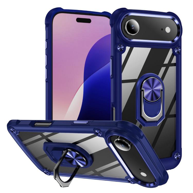 เคสโทรศัพท์ป้องกันเลนส์ TPU + PC พร้อมที่จับแหวน สำหรับ iPhone 17e / 16e, สำหรับ iPhone 17 Pro Max, สำหรับ iPhone 17, สำหรับ iPhone Air, สำหรับ iPhone 16 Pro Max, สำหรับ iPhone 16 Pro, สำหรับ iPhone 16 Plus, สำหรับ iPhone 16, สำหรับ iPhone 15 Pro Max