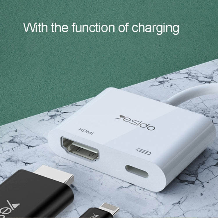 อะแดปเตอร์เสียงและวิดีโอ Yesido HM06 จาก 8 Pin เป็น HDMI, HM06