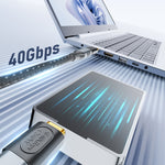 อะแดปเตอร์ USB-C / Type-C ตัวเมียเป็น USB-C / Type-C ตัวผู้แบบงอกลาง 40Gbps 240W, อะแดปเตอร์แบบงอกลาง