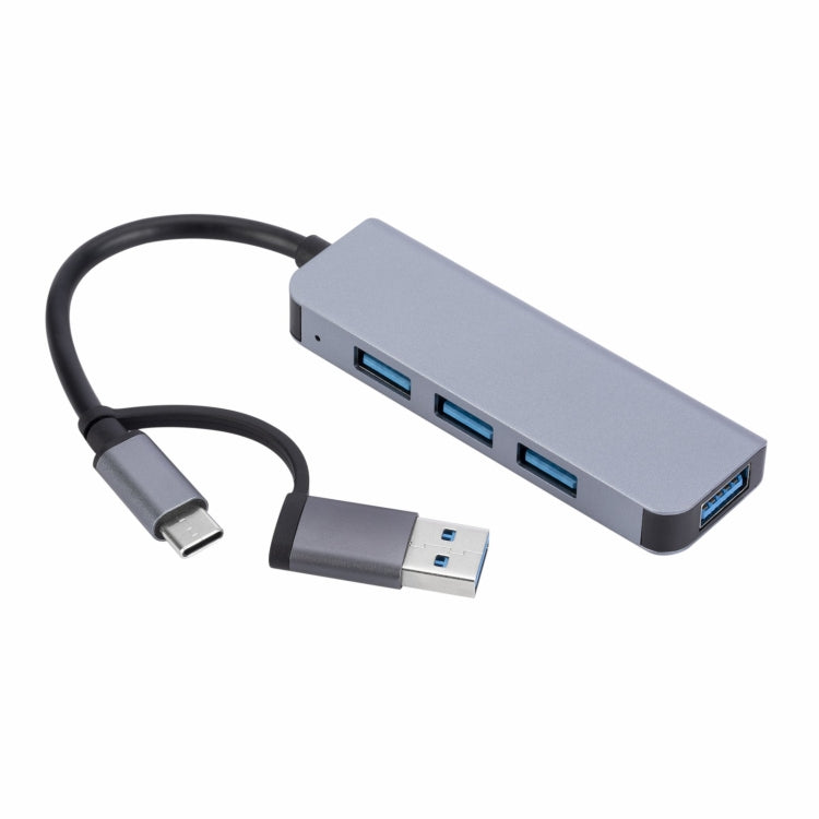 2301 สถานีเชื่อมต่อมัลติฟังก์ชัน 4 in 1 USB+USB-C/Type-C เป็น USB HUB อะแดปเตอร์, 2301