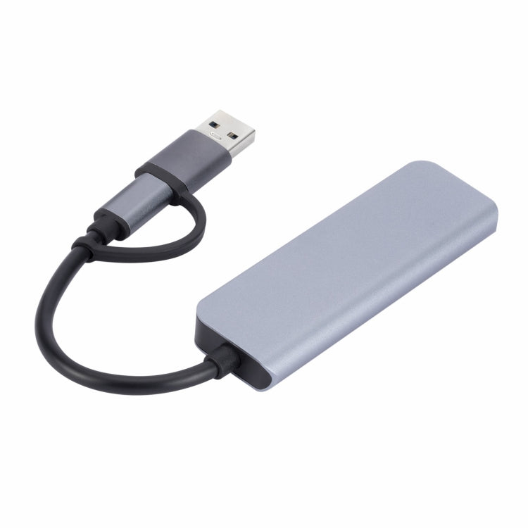 2301 สถานีเชื่อมต่อมัลติฟังก์ชัน 4 in 1 USB+USB-C/Type-C เป็น USB HUB อะแดปเตอร์, 2301