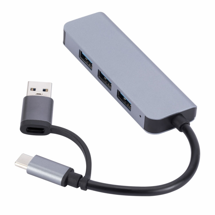 2301 สถานีเชื่อมต่อมัลติฟังก์ชัน 4 in 1 USB+USB-C/Type-C เป็น USB HUB อะแดปเตอร์, 2301