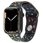 สายซิลิโคนลายหยดฝนสีรุ้ง สำหรับ Apple Watch ขนาด 42 มม. และ 38 มม.