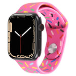 สายซิลิโคนลายหยดฝนสีรุ้ง สำหรับ Apple Watch ขนาด 42 มม. และ 38 มม.