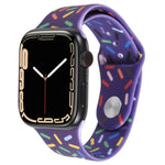 สายซิลิโคนลายหยดฝนสีรุ้ง สำหรับ Apple Watch ขนาด 42 มม. และ 38 มม.
