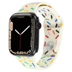 สายซิลิโคนลายหยดฝนสีรุ้ง สำหรับ Apple Watch ขนาด 42 มม. และ 38 มม.