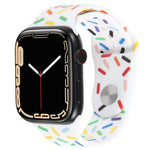 สายซิลิโคนลายหยดฝนสีรุ้ง สำหรับ Apple Watch ขนาด 42 มม. และ 38 มม.