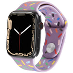 สายซิลิโคนลายหยดฝนสีรุ้ง สำหรับ Apple Watch ขนาด 42 มม. และ 38 มม.