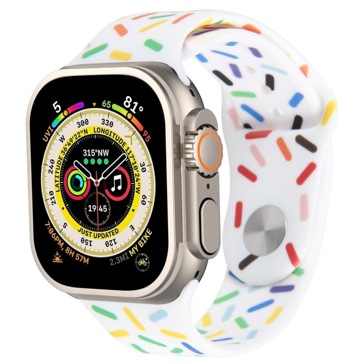 สายซิลิโคนลายหยดฝนรุ้ง สำหรับ Apple Watch 8 45 มม., สำหรับ Apple Watch Ultra 2 49 มม., สำหรับ Apple Watch SE 2022 40 มม., สำหรับ Apple Watch 9 45 มม.