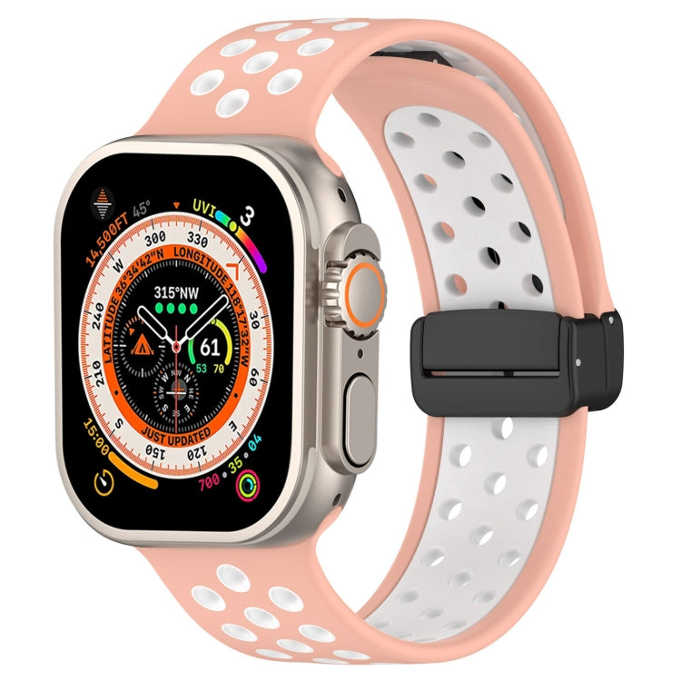 สายรัดนาฬิกาซิลิโคนแบบหัวเข็มขัดแม่เหล็ก สำหรับ Apple Watch Ultra ขนาด 49 มม. สำหรับ Apple Watch SE 2023 ขนาด 44 มม. สำหรับ Apple Watch SE 2023 ขนาด 40 มม.