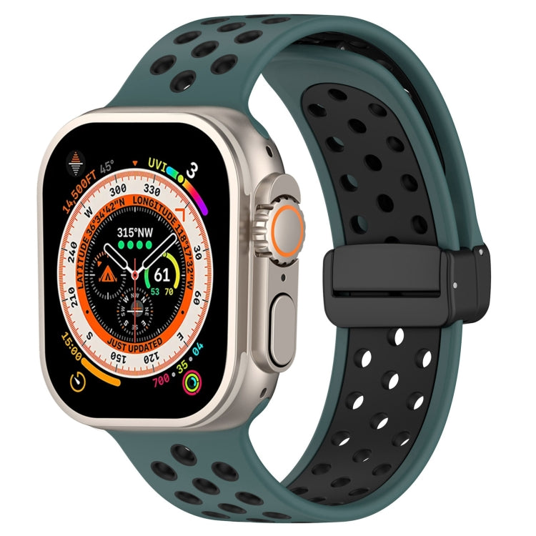 สายรัดนาฬิกาซิลิโคนแบบหัวเข็มขัดแม่เหล็ก สำหรับ Apple Watch Ultra ขนาด 49 มม. สำหรับ Apple Watch SE 2023 ขนาด 44 มม. สำหรับ Apple Watch SE 2023 ขนาด 40 มม.
