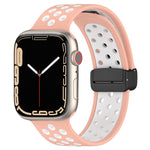 สายรัดนาฬิกาซิลิโคนหัวเข็มขัดแม่เหล็ก สำหรับ Apple Watch Series 9 ขนาด 45 มม. สำหรับ Apple Watch SE 2022 ขนาด 40 มม. สำหรับ Apple Watch Series 9 ขนาด 41 มม.
