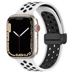 สายรัดนาฬิกาซิลิโคนแบบหัวเข็มขัดแม่เหล็ก สำหรับ Apple Watch ขนาด 42 มม. สำหรับ Apple Watch ขนาด 38 มม.