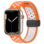 สายรัดนาฬิกาซิลิโคนแบบหัวเข็มขัดแม่เหล็ก สำหรับ Apple Watch ขนาด 42 มม. สำหรับ Apple Watch ขนาด 38 มม.