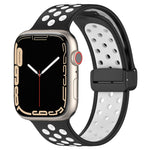 สายรัดนาฬิกาซิลิโคนแบบหัวเข็มขัดแม่เหล็ก สำหรับ Apple Watch ขนาด 42 มม. สำหรับ Apple Watch ขนาด 38 มม.