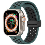 สายรัดนาฬิกาซิลิโคนแบบหัวเข็มขัดแม่เหล็ก สำหรับ Apple Watch Ultra ขนาด 49 มม. สำหรับ Apple Watch SE 2023 ขนาด 44 มม. สำหรับ Apple Watch SE 2023 ขนาด 40 มม.