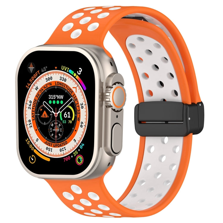 สายรัดนาฬิกาซิลิโคนหัวเข็มขัดแม่เหล็ก สำหรับ Apple Watch Series 9 ขนาด 45 มม. สำหรับ Apple Watch SE 2022 ขนาด 40 มม. สำหรับ Apple Watch Series 9 ขนาด 41 มม.