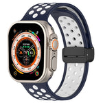 สายรัดนาฬิกาซิลิโคนหัวเข็มขัดแม่เหล็ก สำหรับ Apple Watch Series 9 ขนาด 45 มม. สำหรับ Apple Watch SE 2022 ขนาด 40 มม. สำหรับ Apple Watch Series 9 ขนาด 41 มม.
