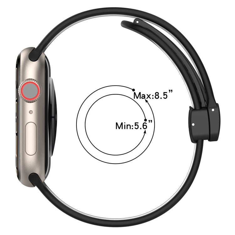 สายรัดนาฬิกาซิลิโคนแบบหัวเข็มขัดแม่เหล็ก สำหรับ Apple Watch ขนาด 42 มม. สำหรับ Apple Watch ขนาด 38 มม.