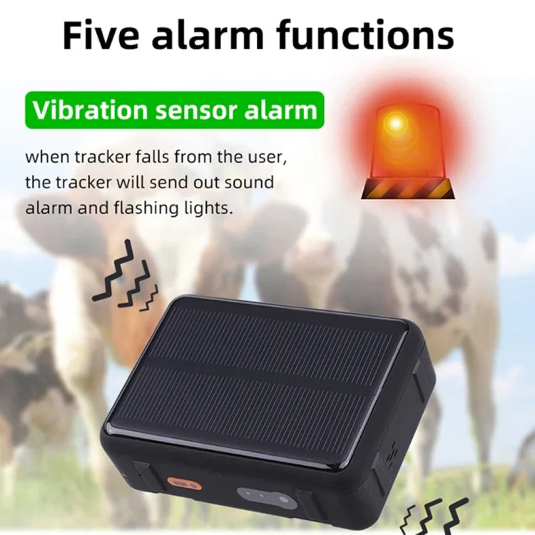 V44 เครื่องติดตาม GPS สำหรับปศุสัตว์ กันน้ำ ใช้พลังงานแสงอาทิตย์, V44 GPS Tracker